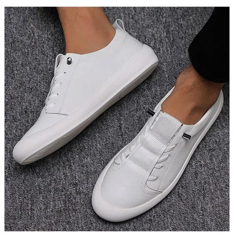 white fake leather shoes warehouse shoes sale|Men's Faux Leather White Sneakers & Athletic Shoes .